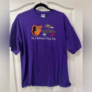 Women’s purple Baltimore shirt. Size XL. Purple. Ravens. Orioles. Utz. Crab
